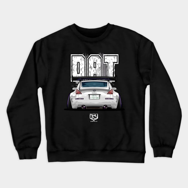 Fairlady 350Z Z33 (White)  [ DAT ASS ] Crewneck Sweatshirt by osy_graphics